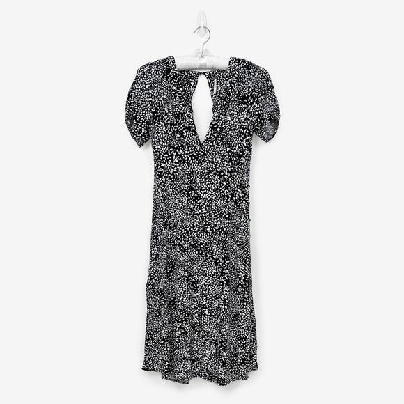 Free People Looking For Love Midi Dress Size 2 Black White Boho European Summer - Picture 1 of 5